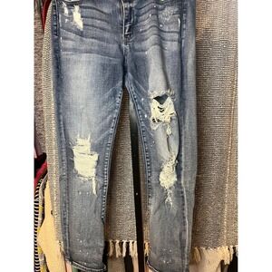 Judy Blue Boyfriend Fit Distressed Medium Wash Denim Jeans Size 1331